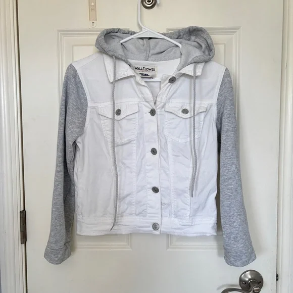 Wallflower White Denim Jacket, size small - Picture 1 of 5